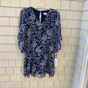 Calvin Klein Blue Drape Dress